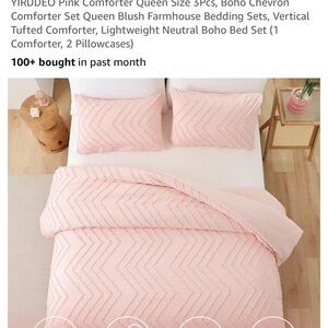 Queen:  pink comforter
